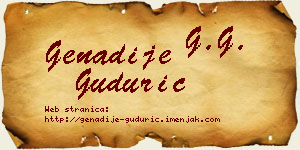 Genadije Gudurić vizit kartica